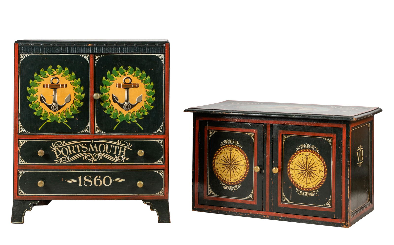 Two Painted Wood Chests (1 of 10)