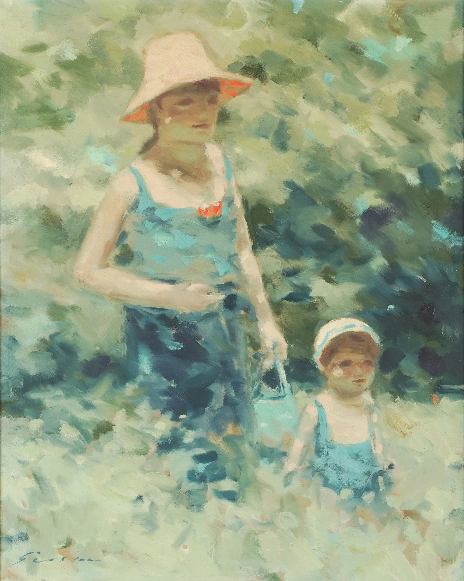 Andre Gisson (French/American 1922-2003): A Walk in the Sunlight (1 of 8)