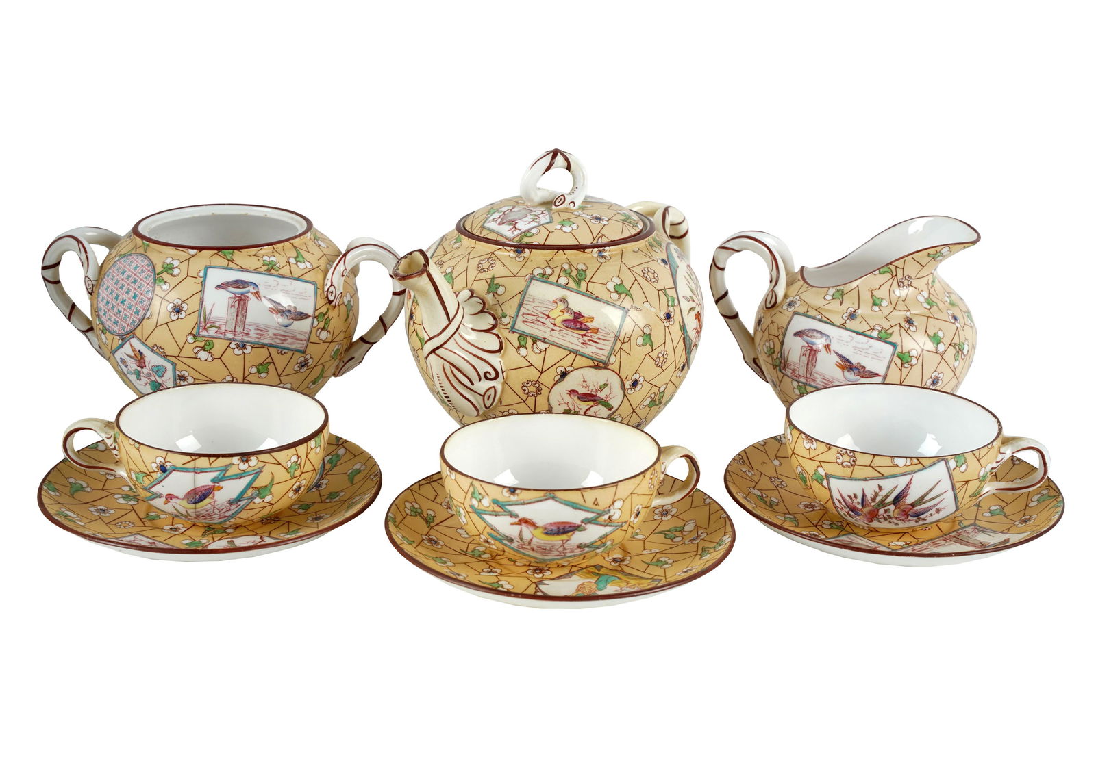 Sarreguemines Faience Partial Tea Service (1 of 10)