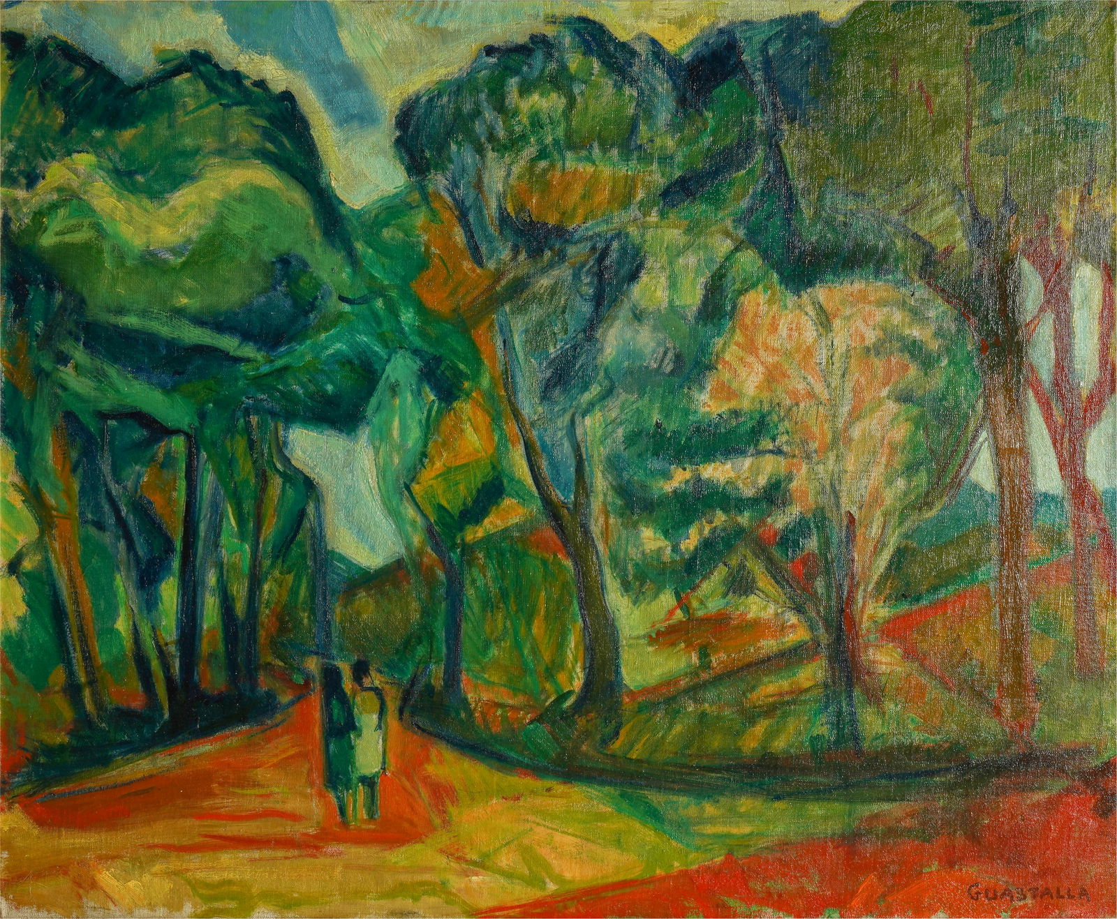 Pierre Guastalla (1891 - 1968): Figures in Landscape (1 of 14)