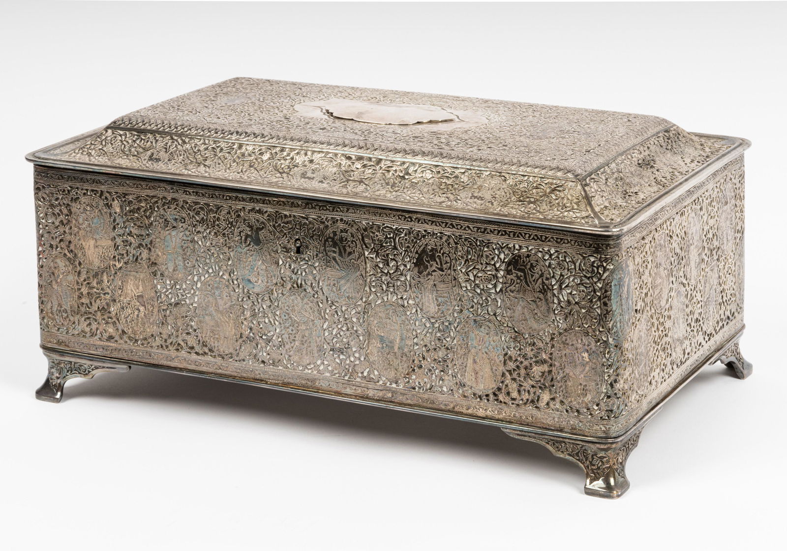 Indian Silver-plated Table Box (1 of 18)