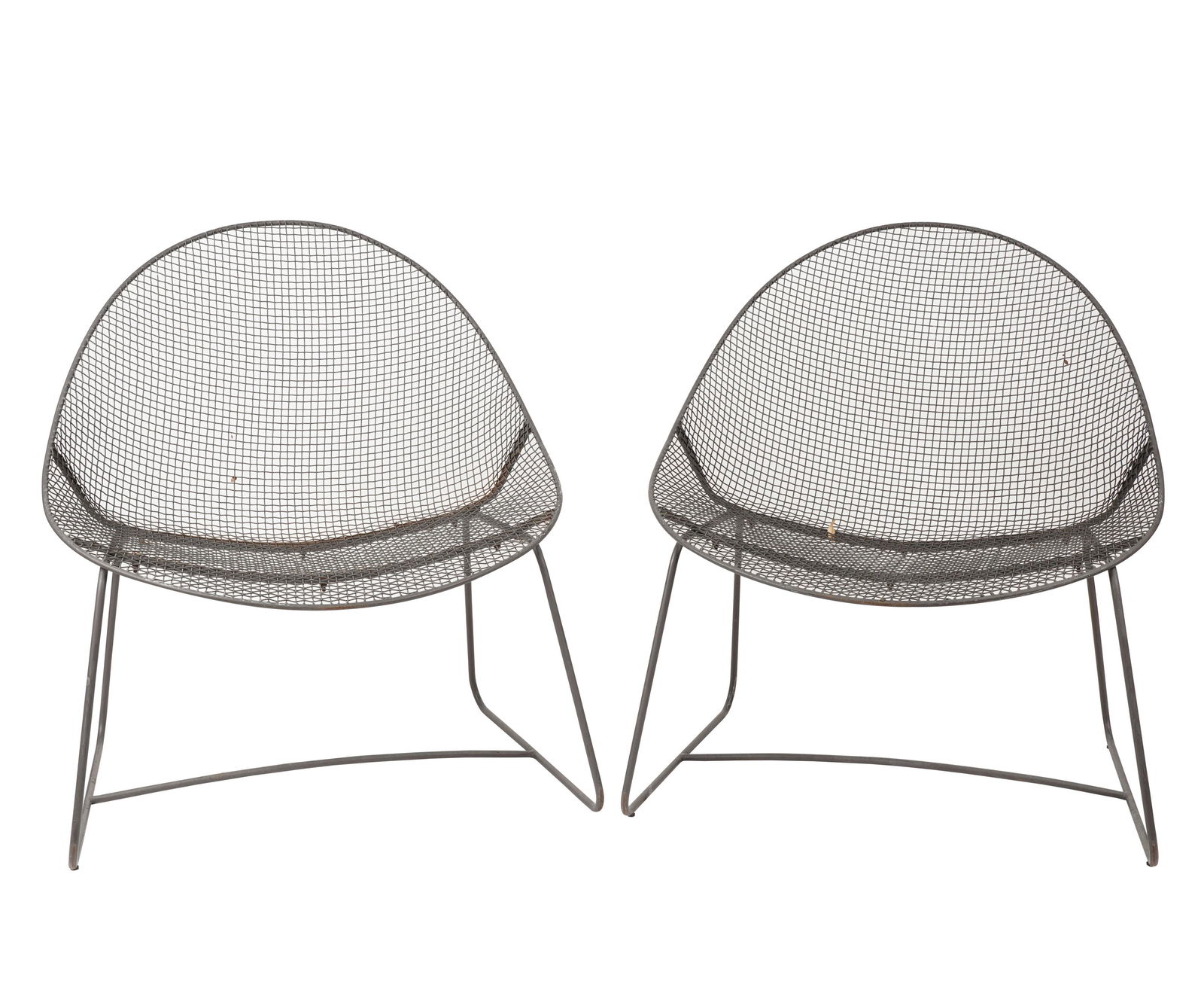 Pair of Mid-Century Modern Metal Wire Patio Chairs (1 of 11)