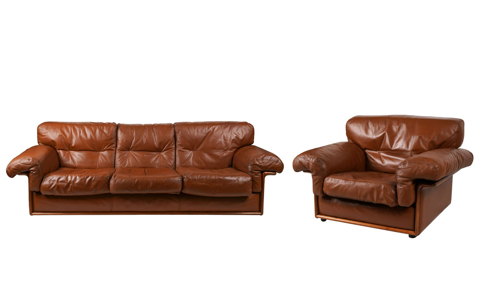 Brown Leather Sofa and Armchair (1 of 20)