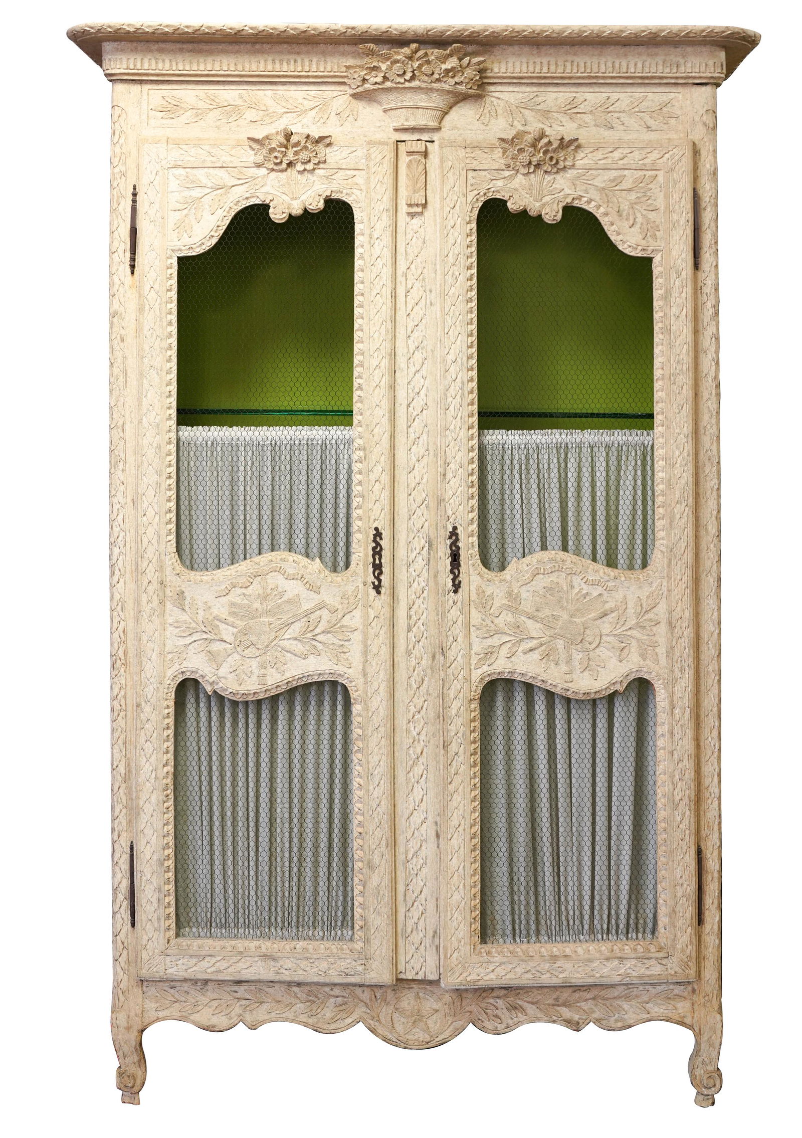 French Provincial-Style Cerused Wood Armoire (1 of 10)