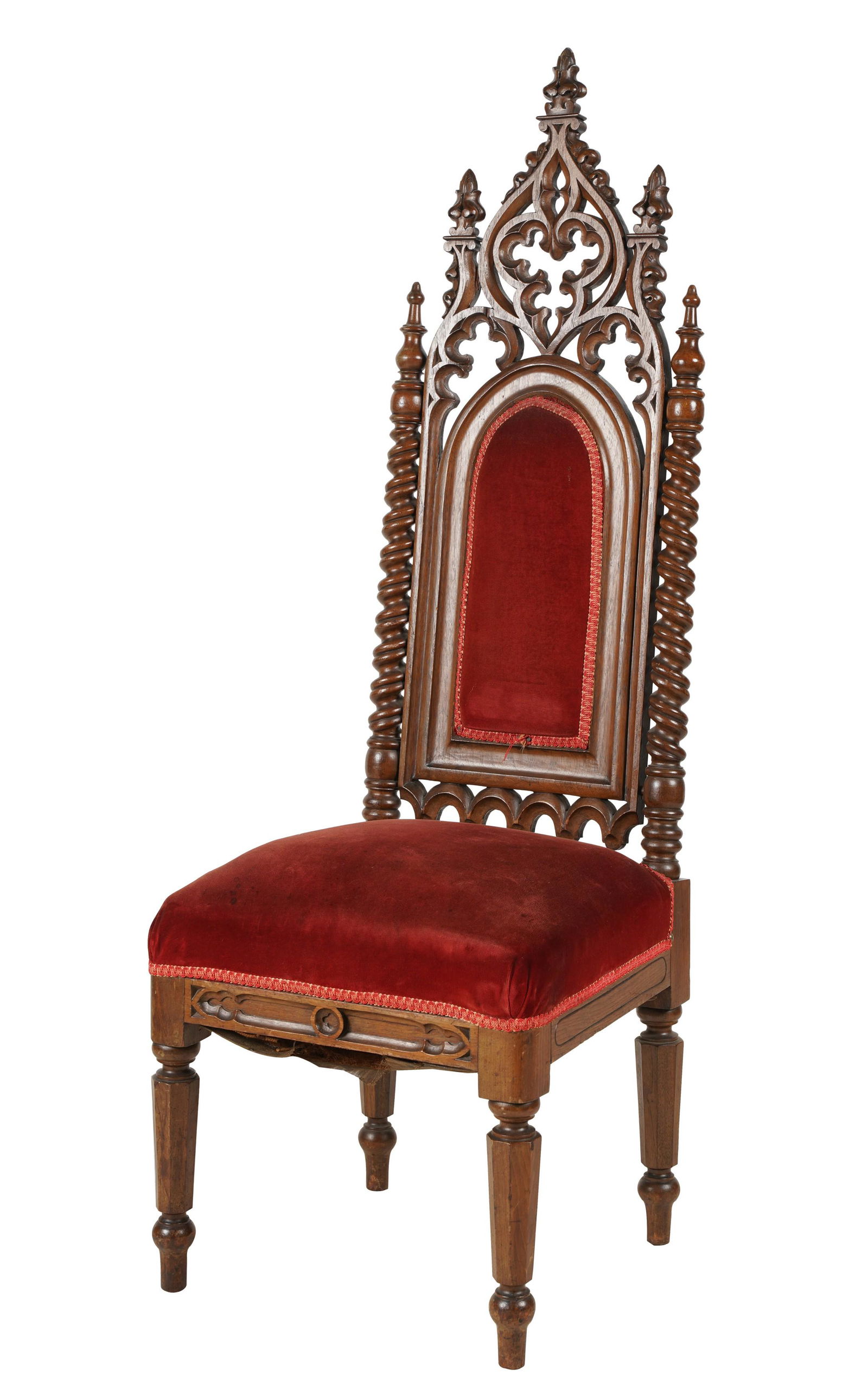Gothic-Style Carved Chair (1 of 8)