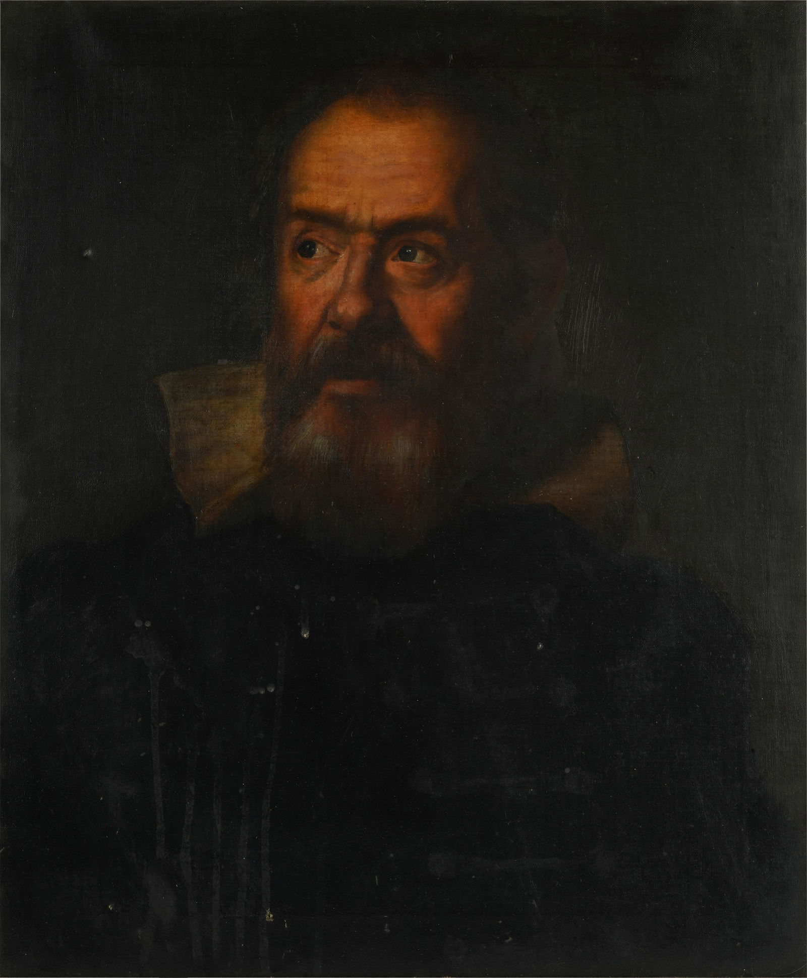 Continental School: Portrait of a Bearded Man: oil on canvas; unsigned 24 x 20 in. (61 x 50.8 cm.), Frame: 32 x 28 in. (81.3 x 71.1 cm.)