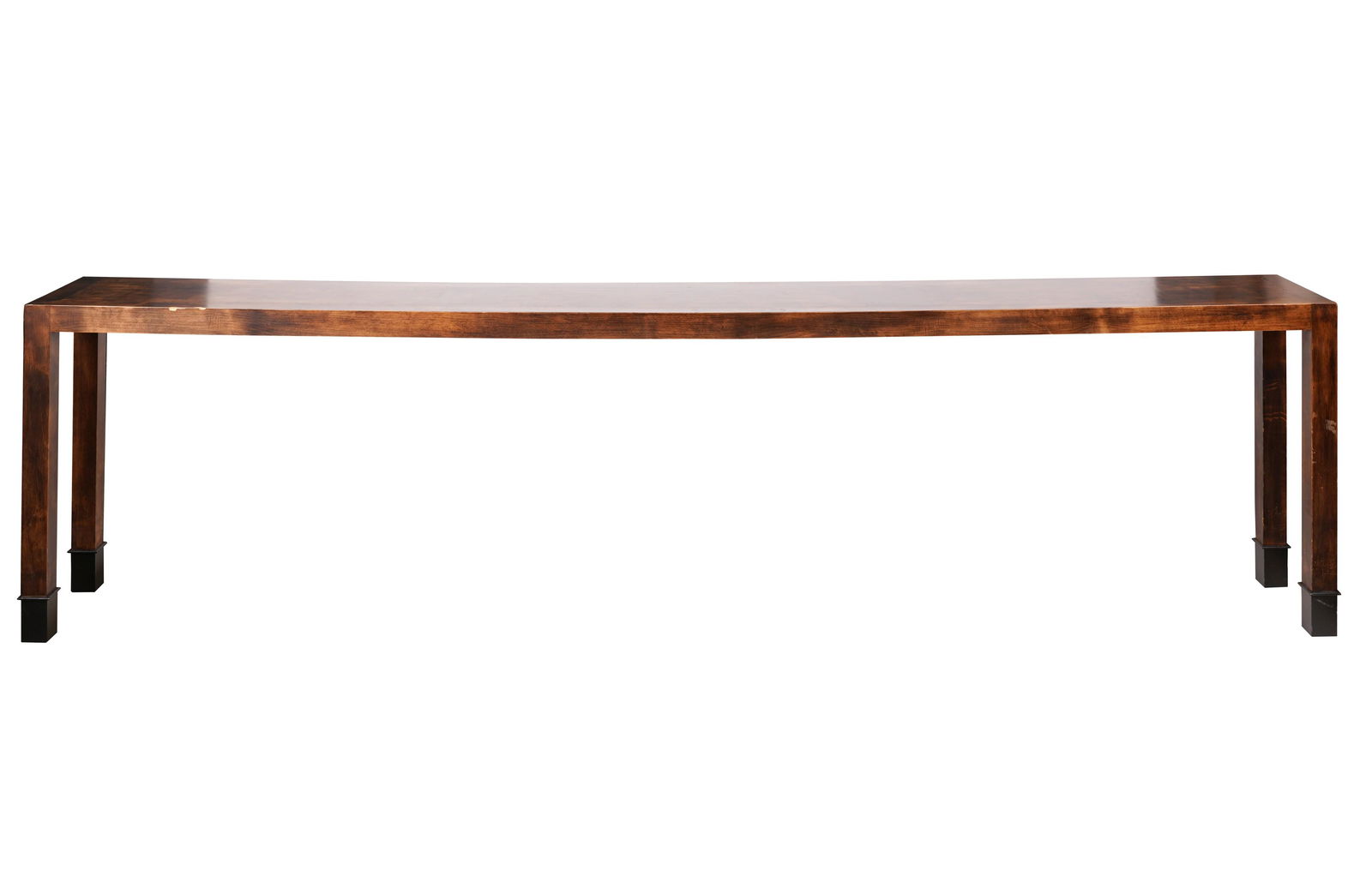 Contemporary Stained Wood Side / Sofa Table (1 of 7)