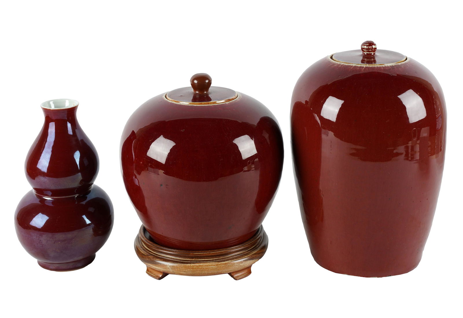 Three Pieces of Chinese Sang-de-Boeuf Porcelain (1 of 12)