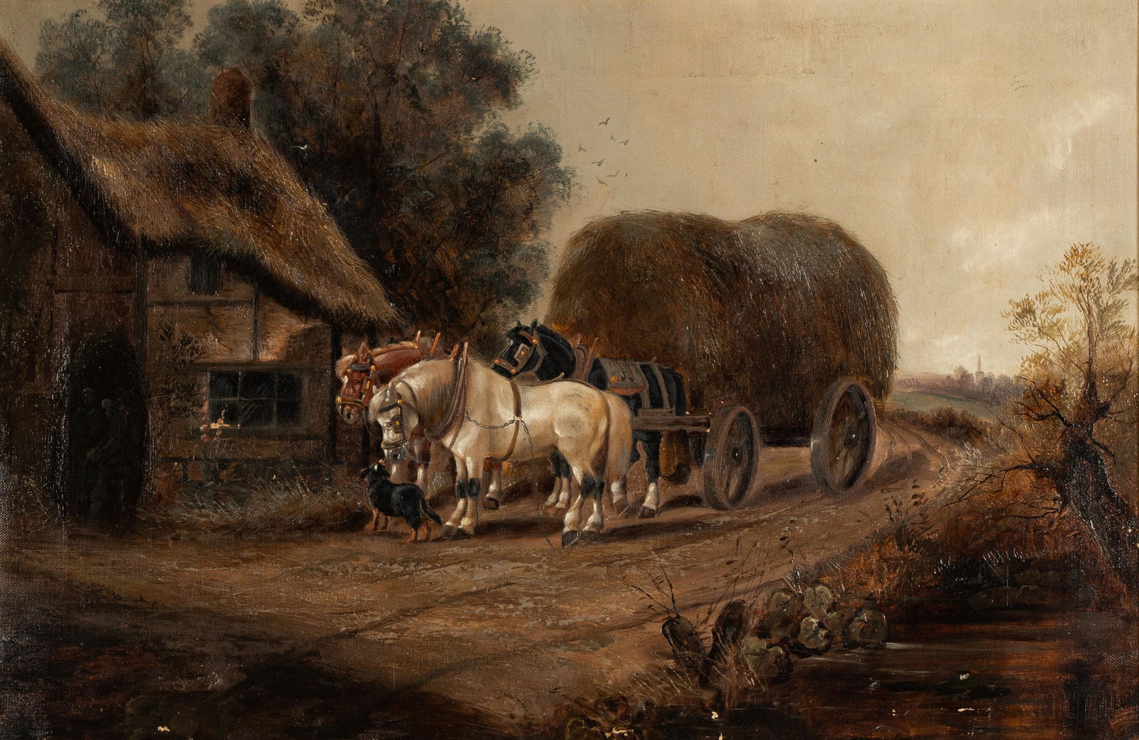 Unknown Artist: Landscape with Horses and Carriage (1 of 18)