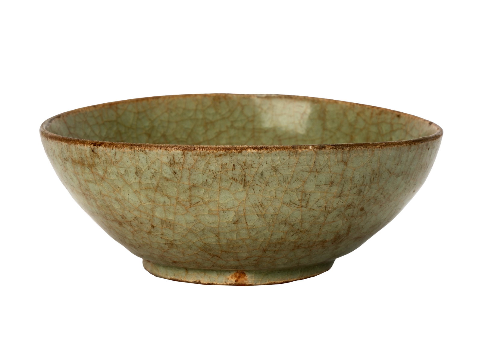 Chinese Crackle-Glaze Porcelain Bowl: unsigned 2 3/4 x 6 3/4 in. dia. (7 x 17.1 cm.) Provenance: The Estate of Hermine Beck, Beverly Hills