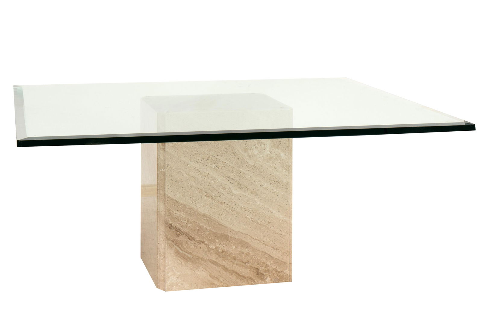 Travertine and Glass Coffee Table (1 of 16)