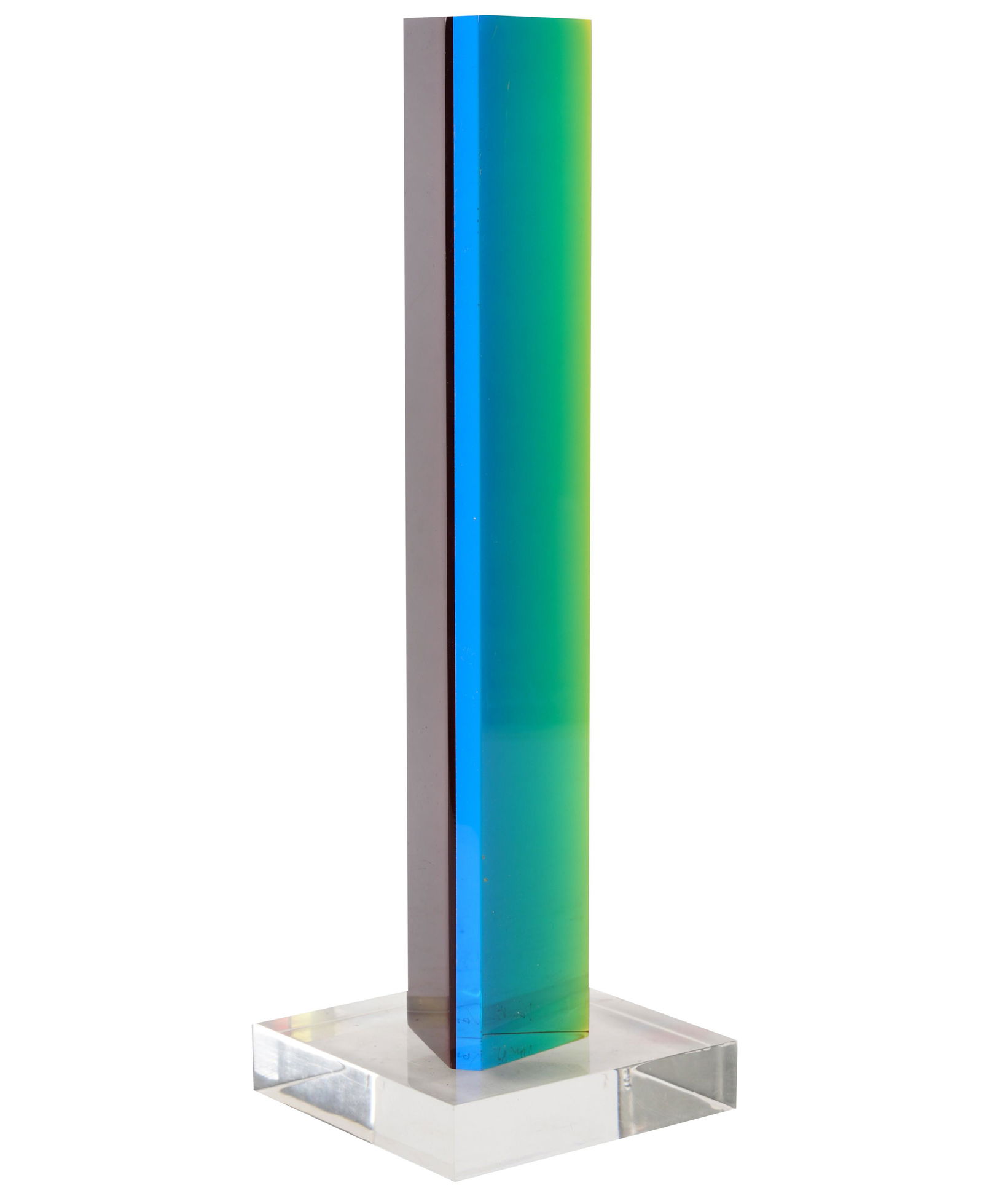 Vasa Mihich (B. 1933): Triangular Lucite (1 of 9)