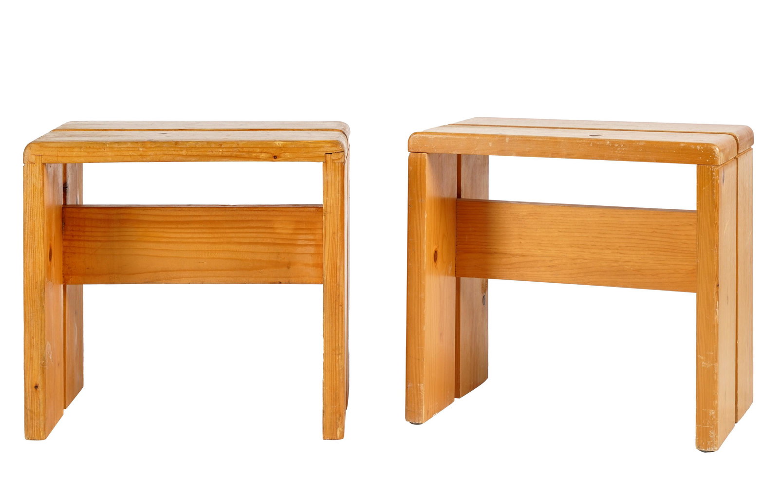 Charlotte Perriand: Pair of "Les Arcs" Stools (1 of 7)