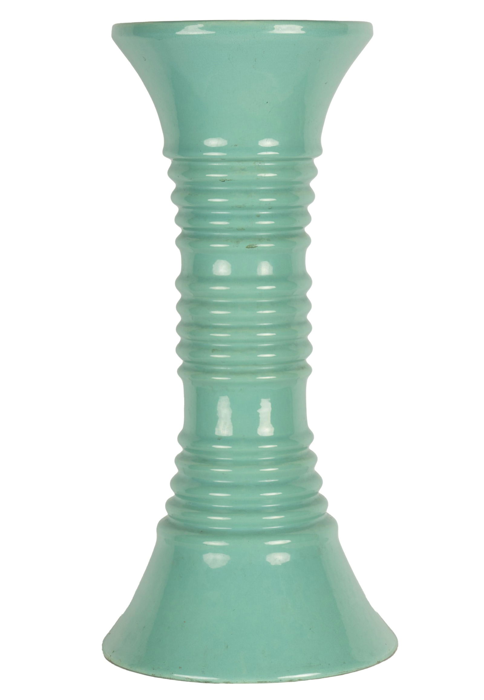 Pacific Pottery Turquoise-Glazed Ceramic Birdbath Base (1 of 13)