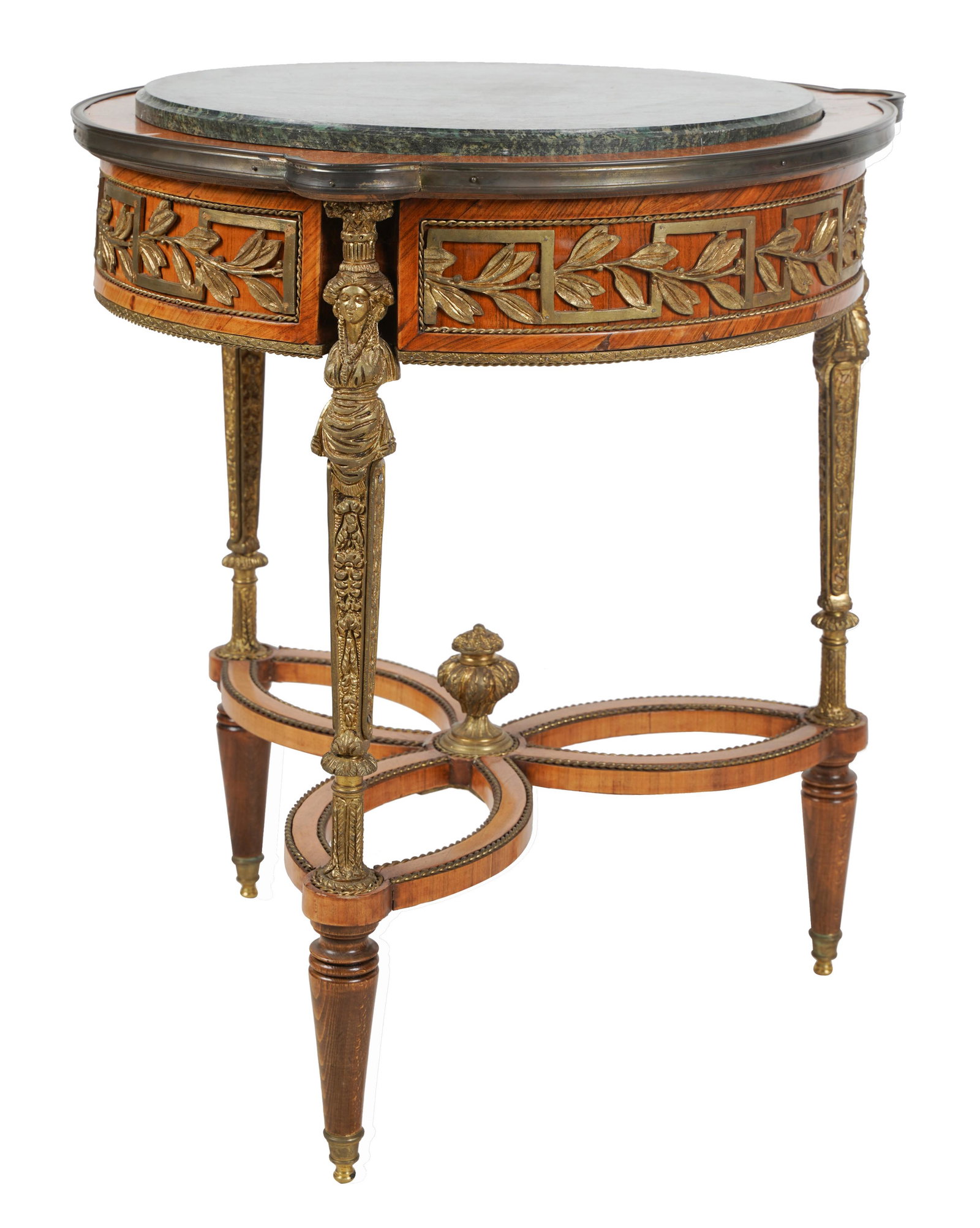 Larry Flynt- Neoclassical-Style Gilt Metal-Mounted Marble-Top Gueridon: late 20th / 21st century 29 x 26 in. dia. (73.7 x 66 cm.)