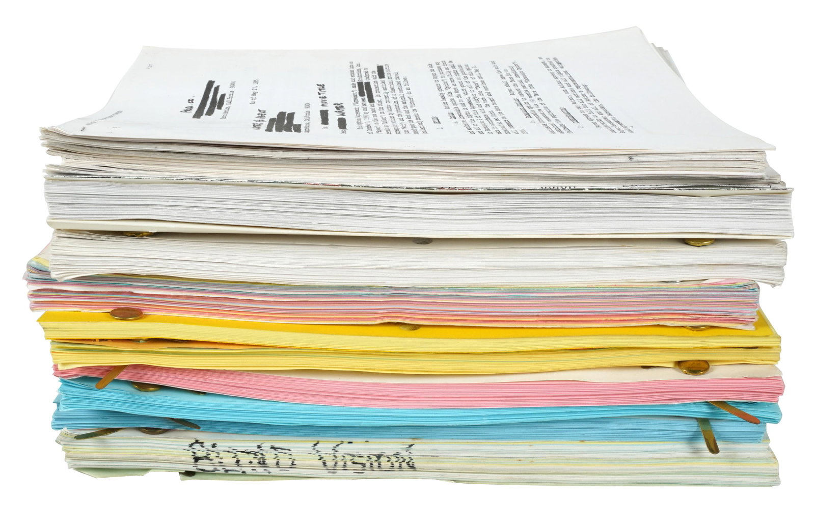 Louise Fletcher- Collection of Assorted Scripts: comprising "Very Mean Men" by Paul T. Murray; "ER: Carter est Amoureux" (episode 21); "ER: Refusal of Care" (episode 18); "Big Eden" by Thomas Bezucha, shooting script; "It's all Relative: Oscar Inter