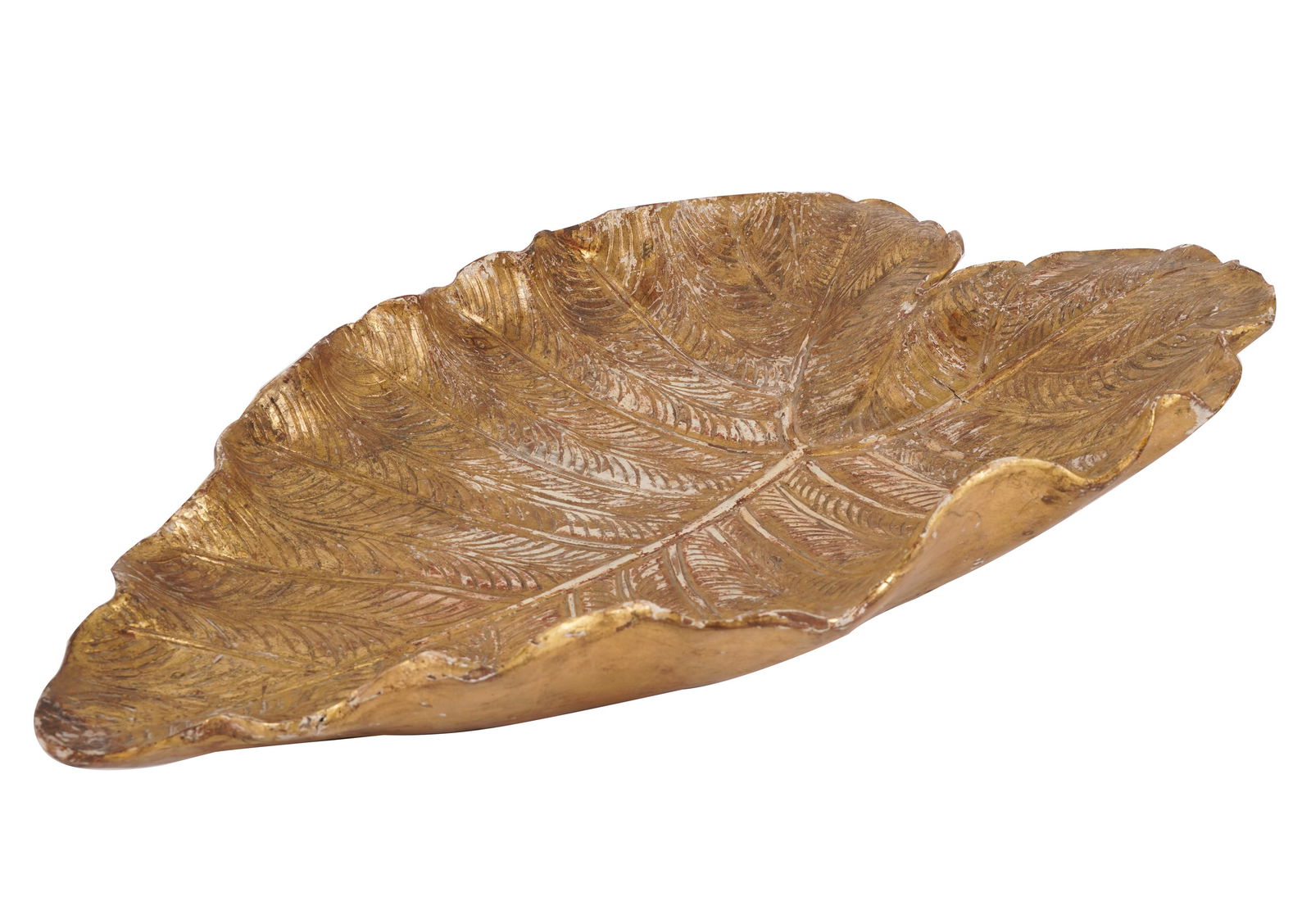 French Art Deco Carved Giltwood Leaf-Form Tray (1 of 7)