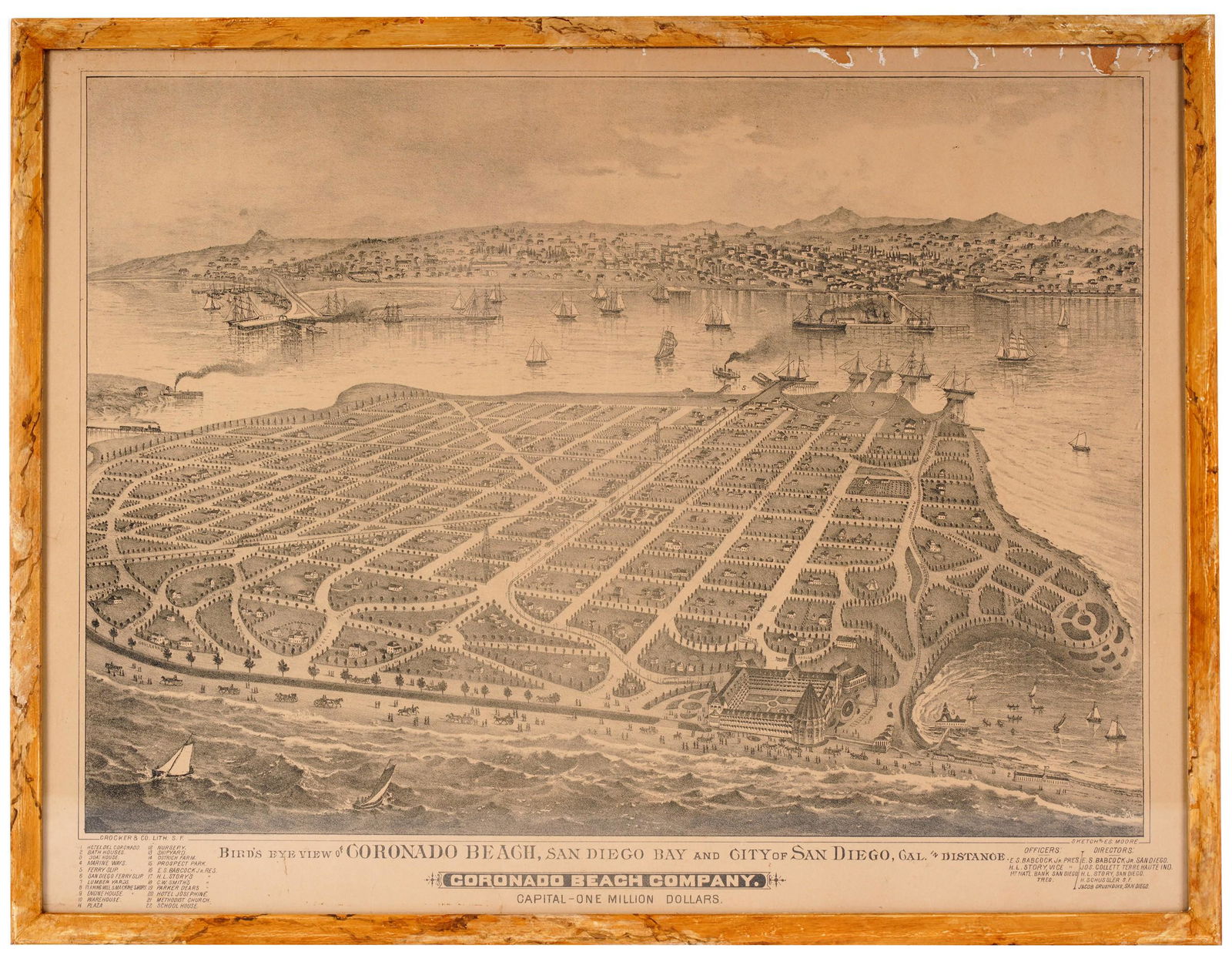 Bird's Eye View of Coronado Beach, San Diego Bay and City (1 of 7)