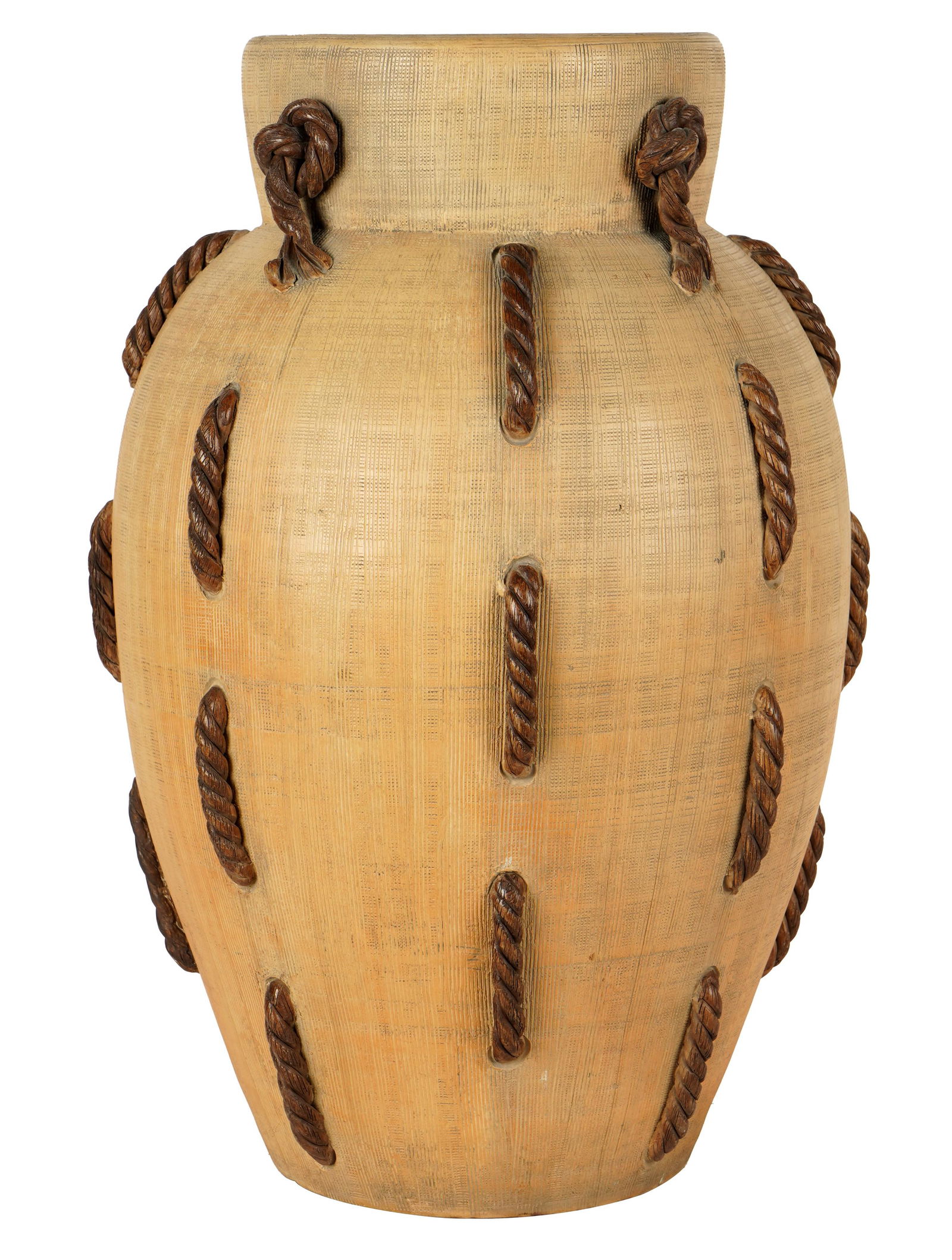 Urbano Zaccagnini Terracotta Rope-Work Vase (1 of 9)