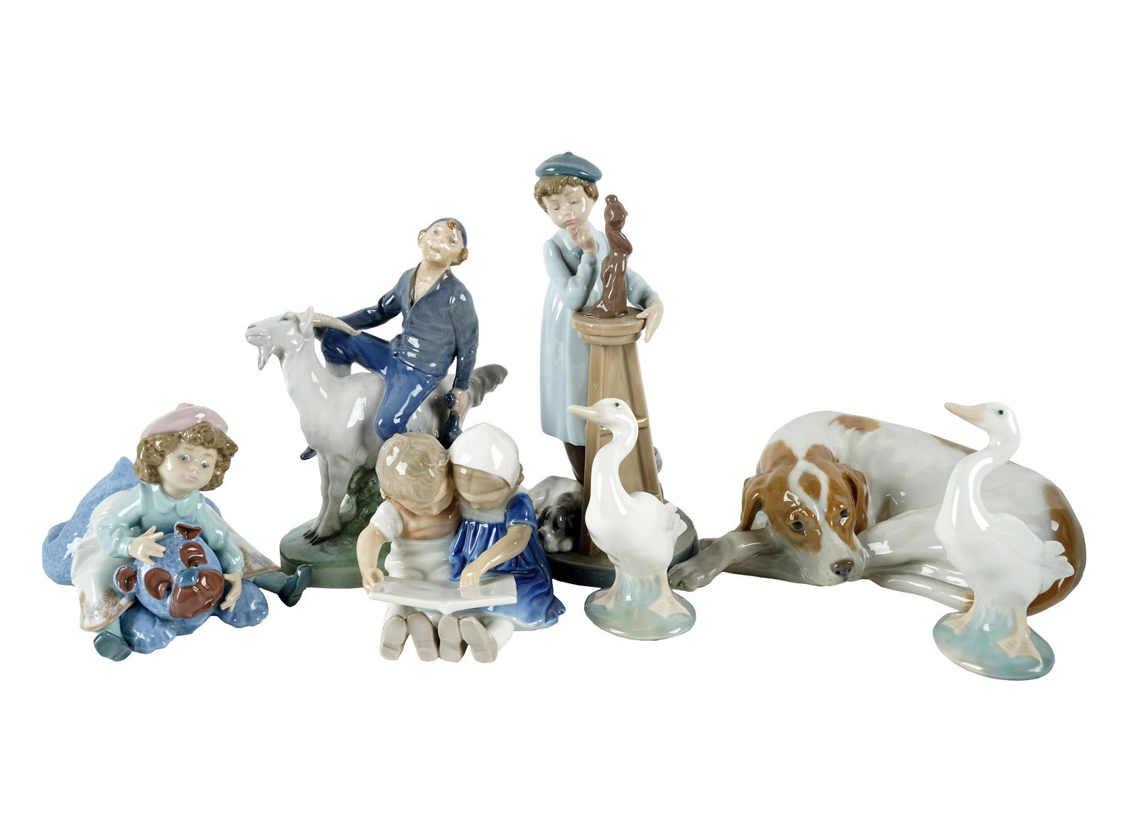 Seven Continental Porcelain Figures (1 of 14)