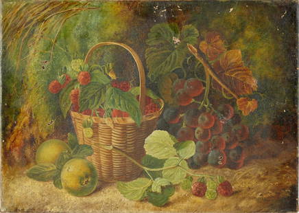 William Mason Brown (1828-1898): Still Life with Fruit: oil on canvas, unframed; signed lower right 10 x 14 in. (25.4 x 35.6 cm.)