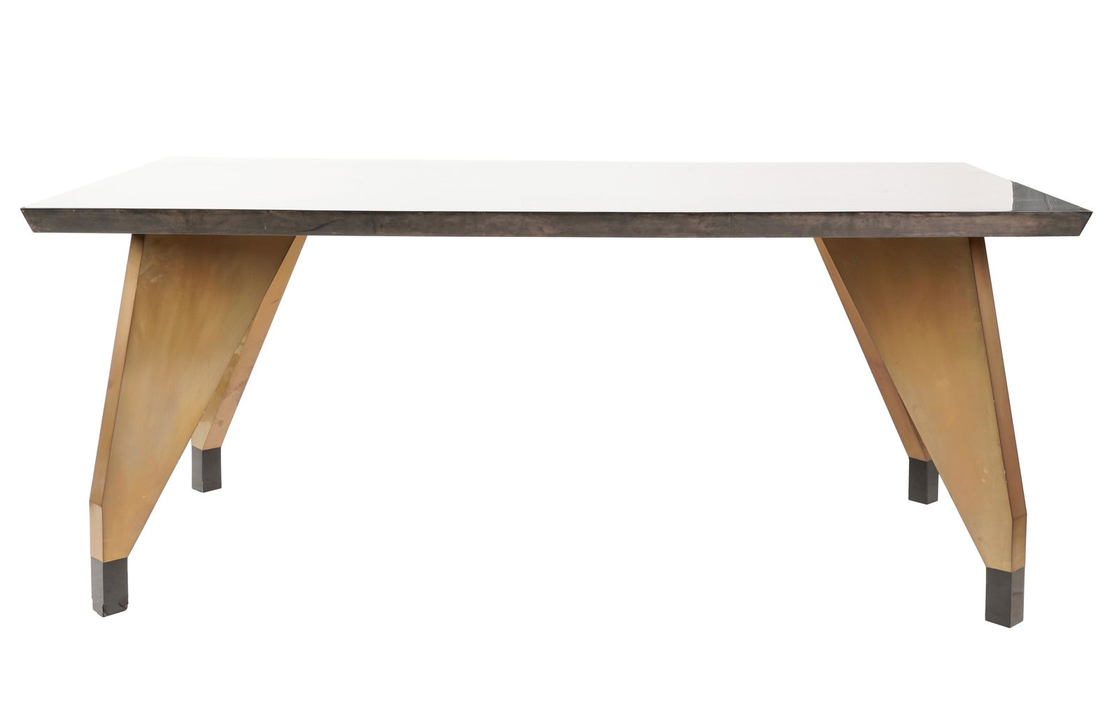 Modernist Goatskin Parchment-Veneered Dining Table (1 of 10)