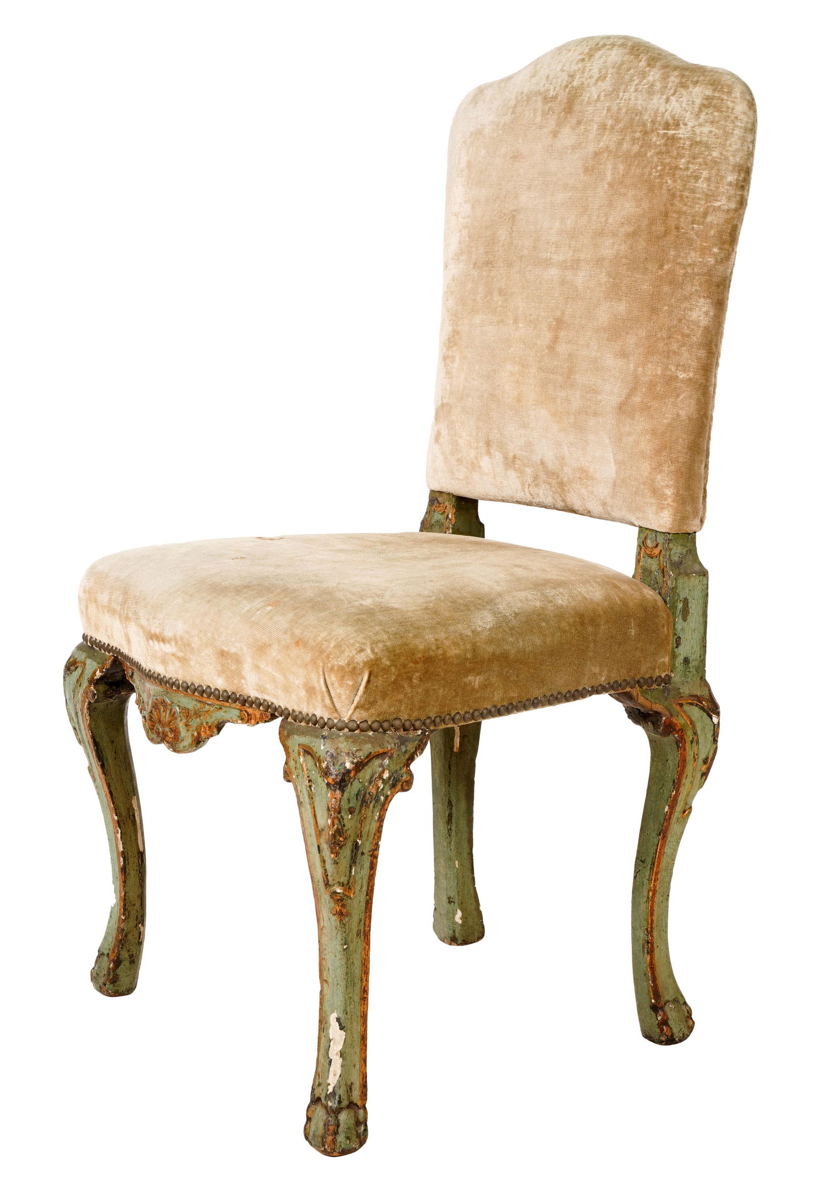 Italian Rococo Painted Wood Side Chair (1 of 7)