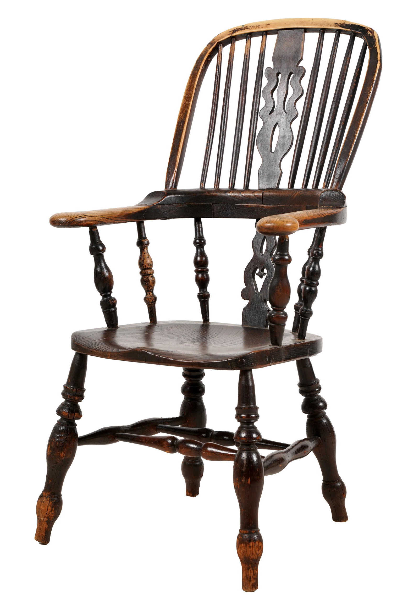 Windsor Armchair: 18th century 44 1/2 x 23 1/4 x 24 1/2 in. (113 x 59.1 x 62.2 cm.), seat height: 17 in. (43.2 cm.)