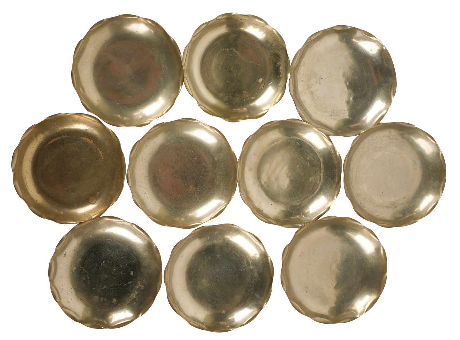 Set of Ten Chinese Coin Silver Dishes (1 of 7)