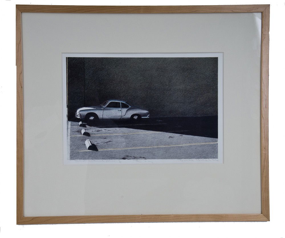 ROBERT BECHTLE: "BLUE GHIA": circa 1978 lithograph dedicated proof; annotated and signed below 13 x 19 inches