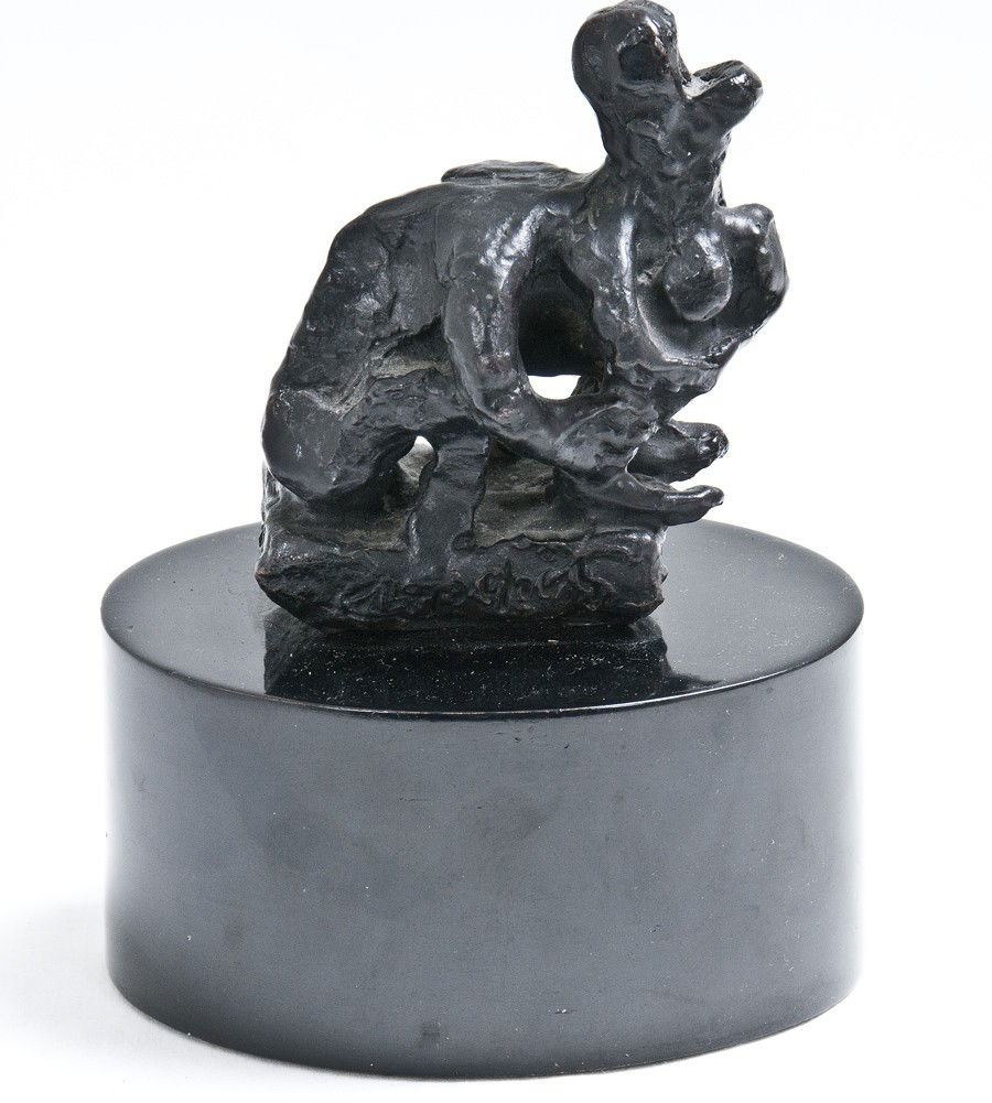 JACQUES LIPCHITZ: "MERE ET ENFANT": patinated bronze sculpture with dark brown patina inscribed and numbered 5 from an edition of seven Provenance: Marlborough Gallery, New York, 1981; estate of the artist Christie's East-- May 9, 1995