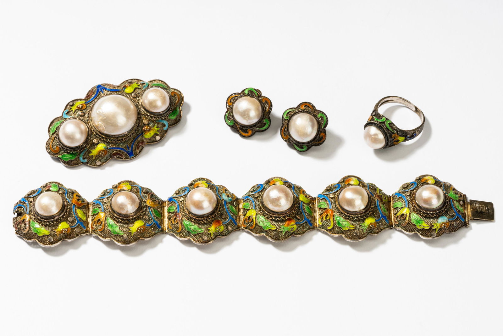 Chinese Plique-a-Jour Jewelry Suite (1 of 14)