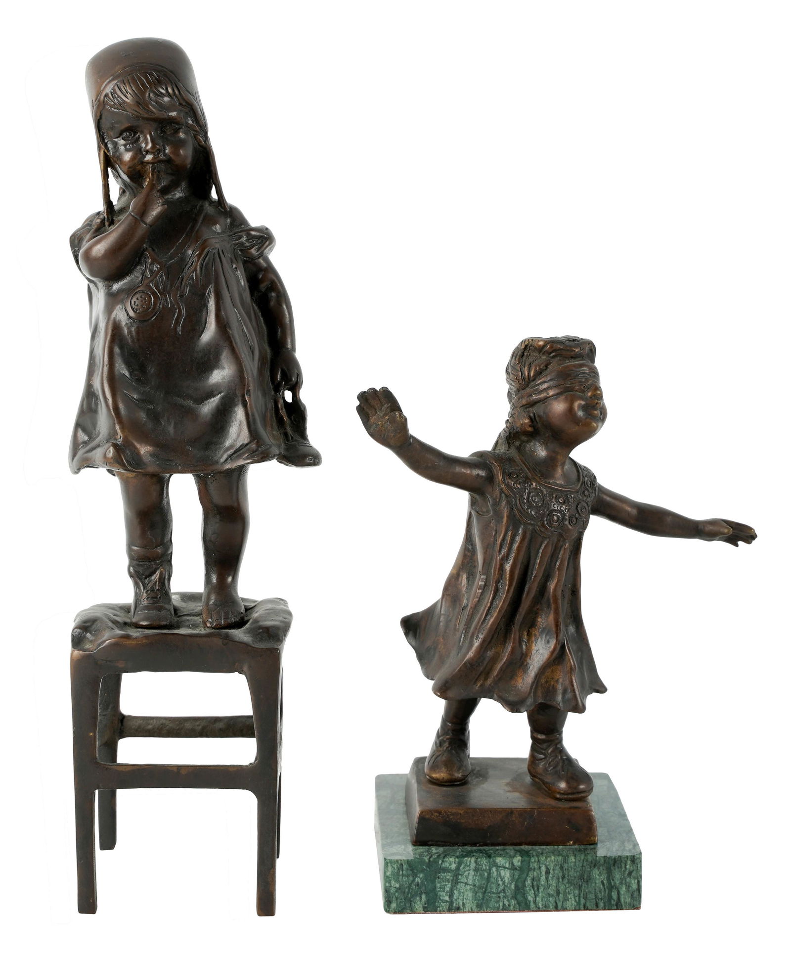 Artist Unknown: Two Bronze Figures (1 of 6)