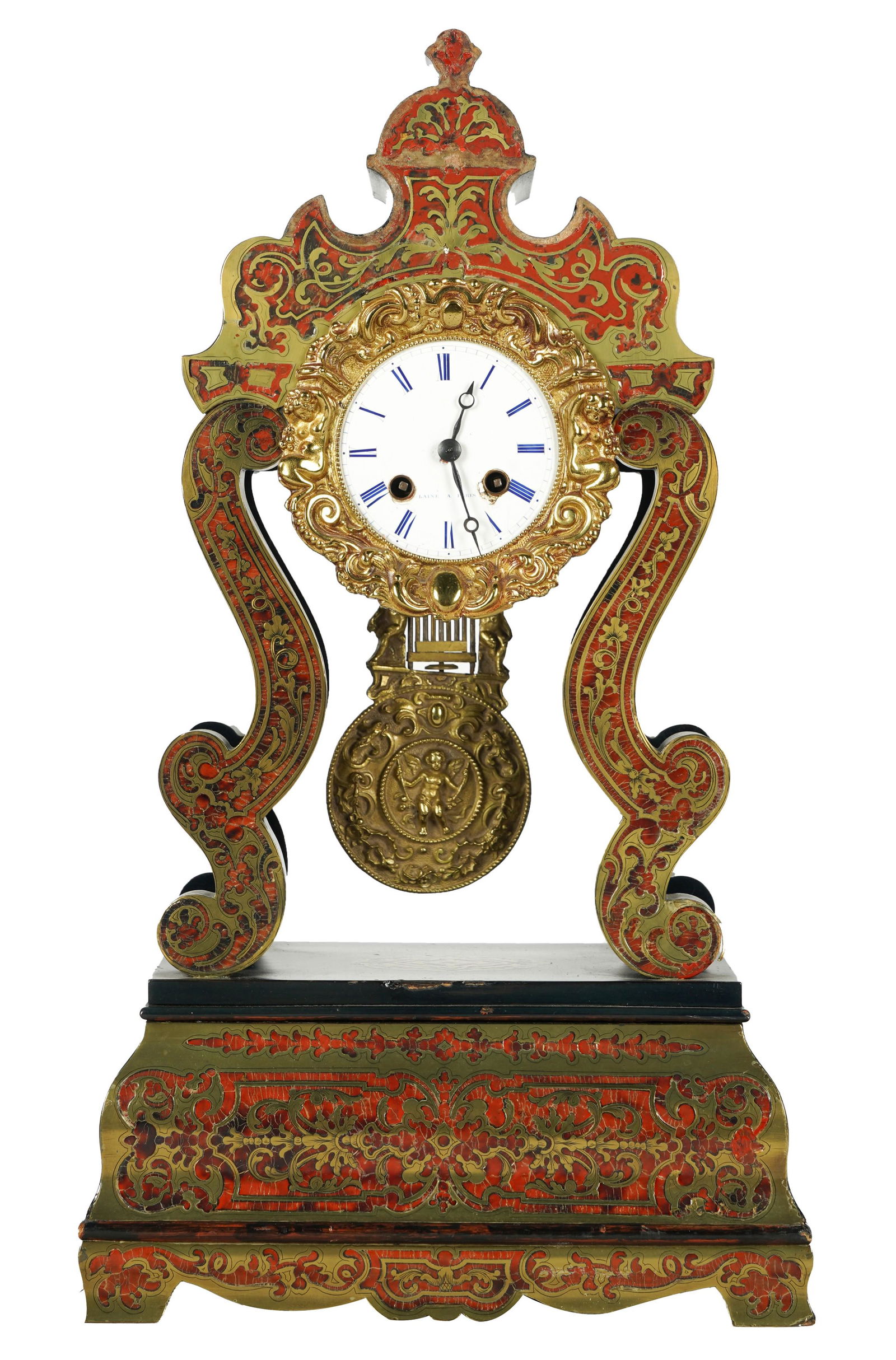 French Boulle-Style Mantle Clock (1 of 15)