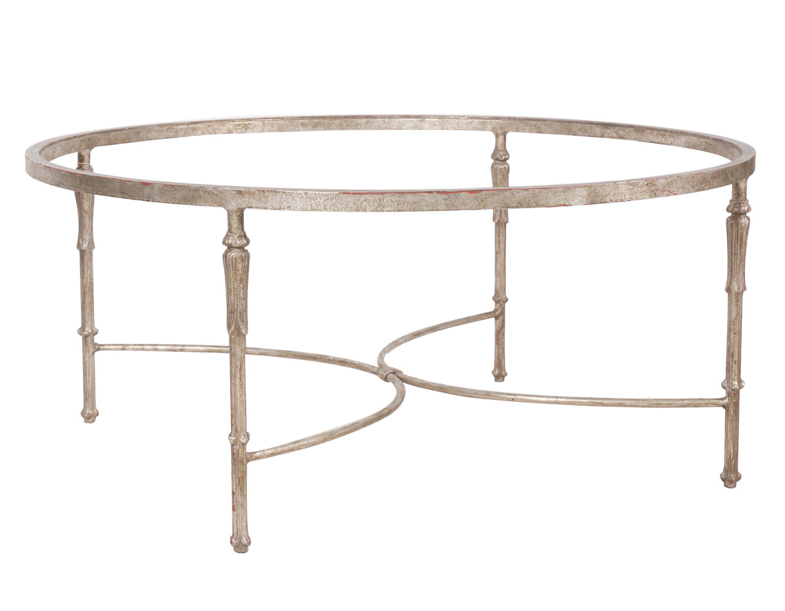Round Silvered Metal Round Coffee Table Base (1 of 8)