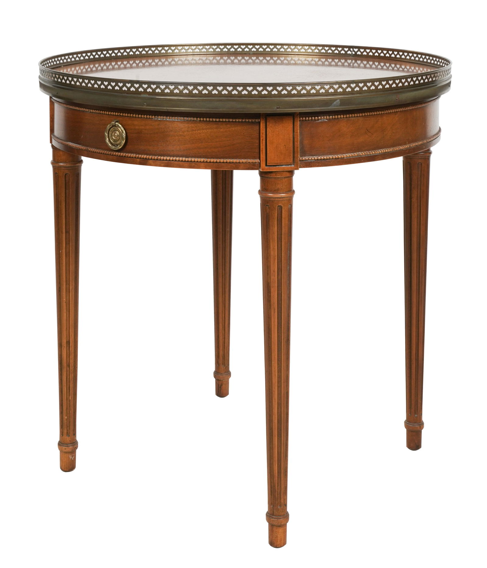 Baker Gilt Metal-Mounted Round Lamp Table (1 of 7)
