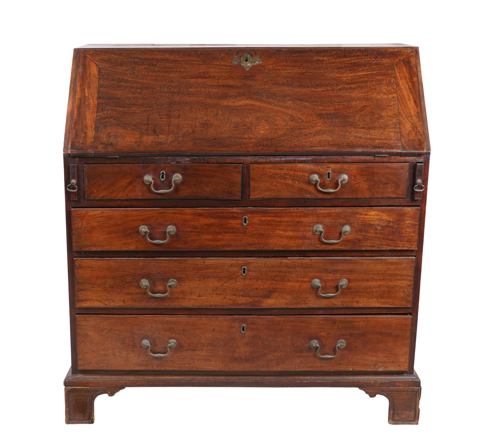 Collection of David Birney: Georgian Mahogany Slant-Front Bureau (1 of 8)