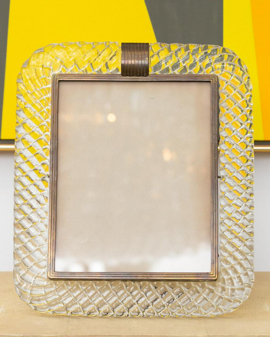Venini Murano Clear Glass and Brass Picture Frame (1 of 15)
