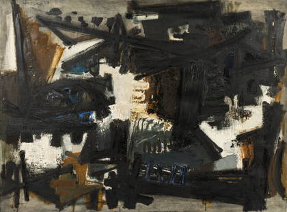 John Harrison Levee (1924-2017): Abstract: oil on canvas 1954; signed and dated upper left, signed and dated again verso 38 x 51 1/2 in. (96.5 x 130.8 cm.), Frame: 39 1/4 x 52 1/4 in. (99.7 x 132.7 cm.)Provenance: Property from The Estate of P