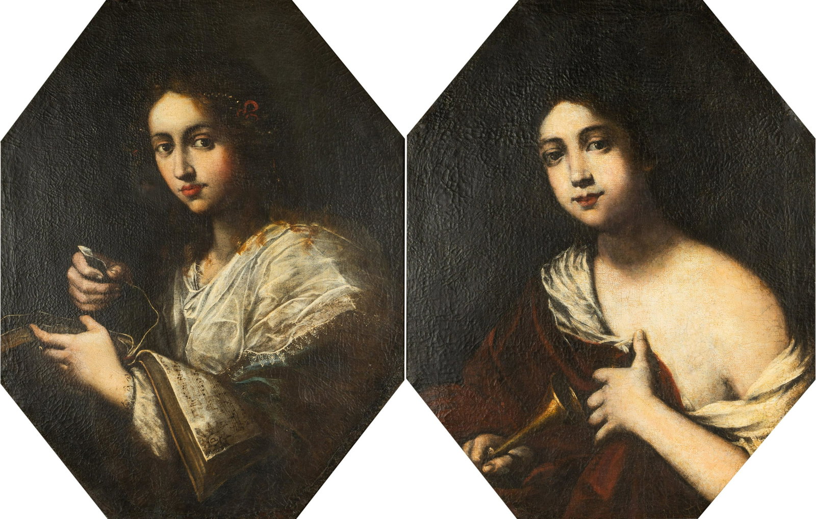 Italian School: Two Allegorical Portraits (1 of 15)