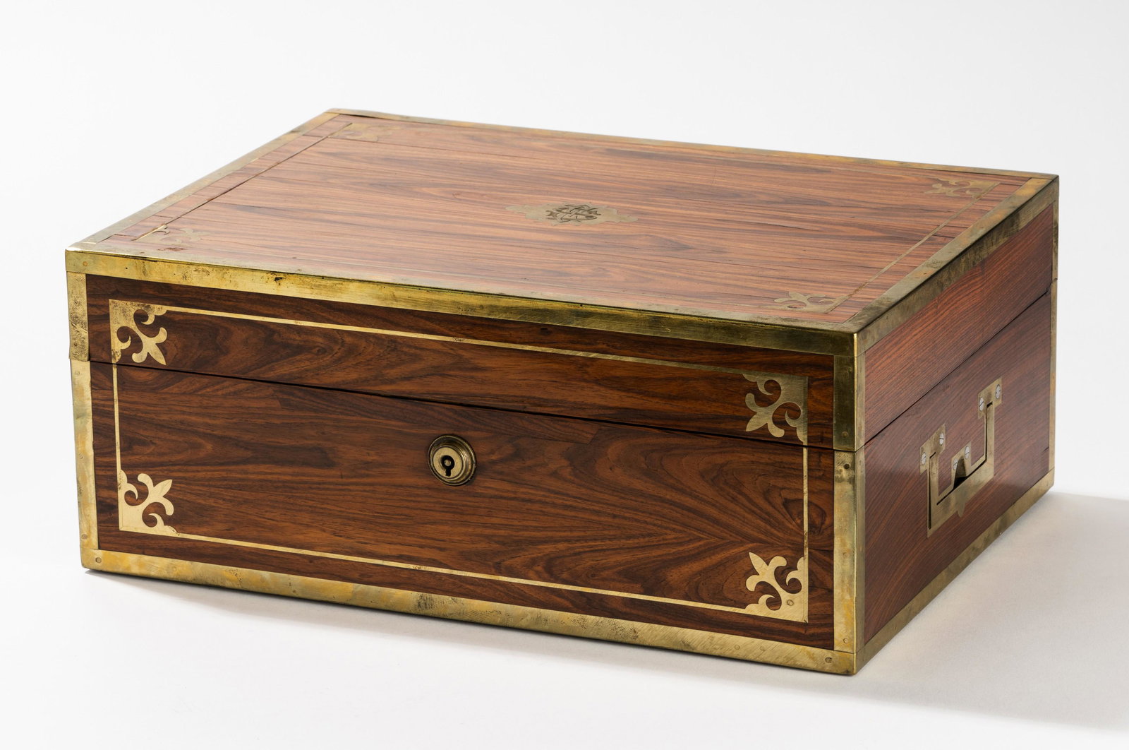 Brass-Inlaid Rosewood Jewelry Box (1 of 12)