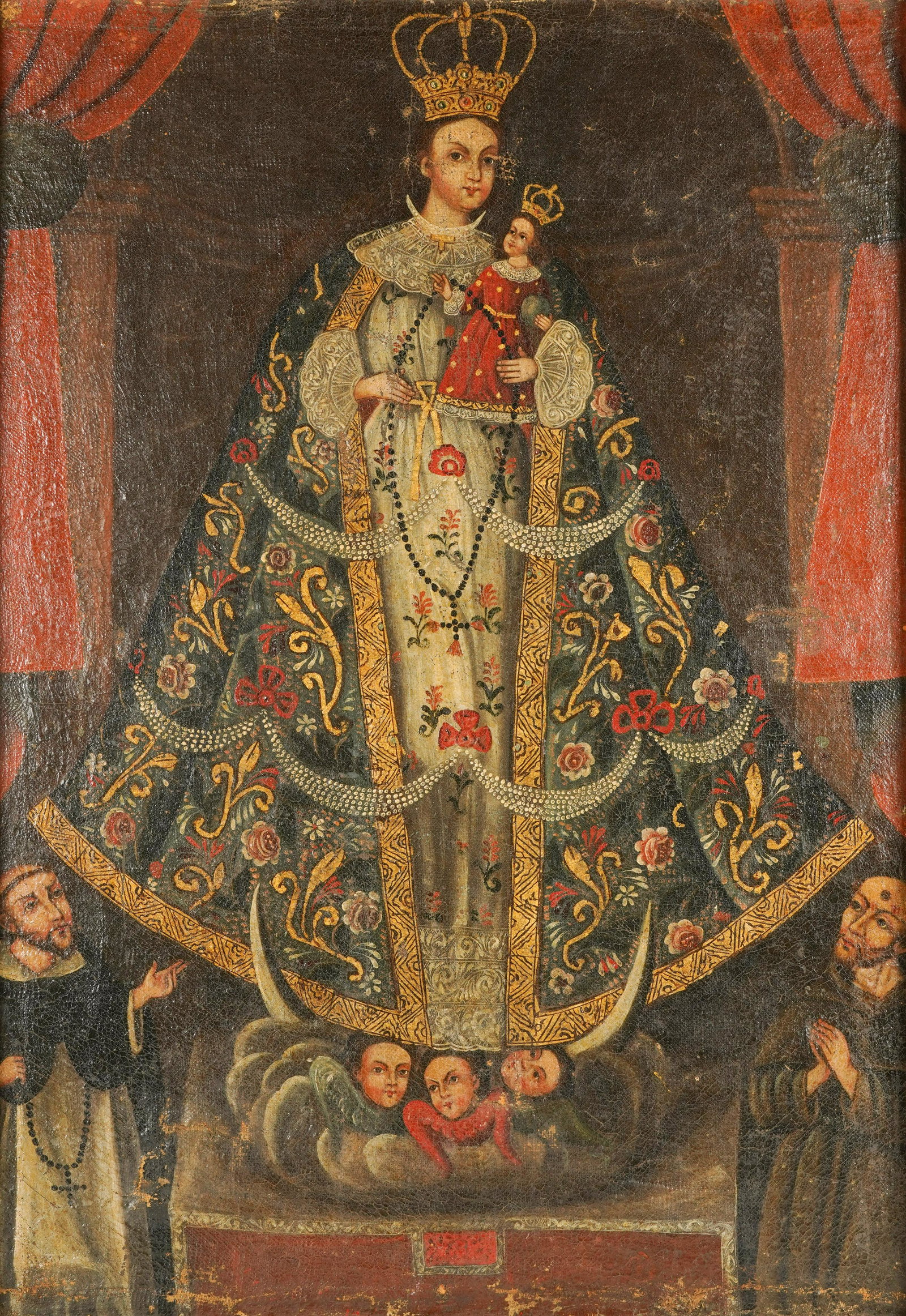 Peruvian Cuzco School: Virgin and Child (1 of 11)