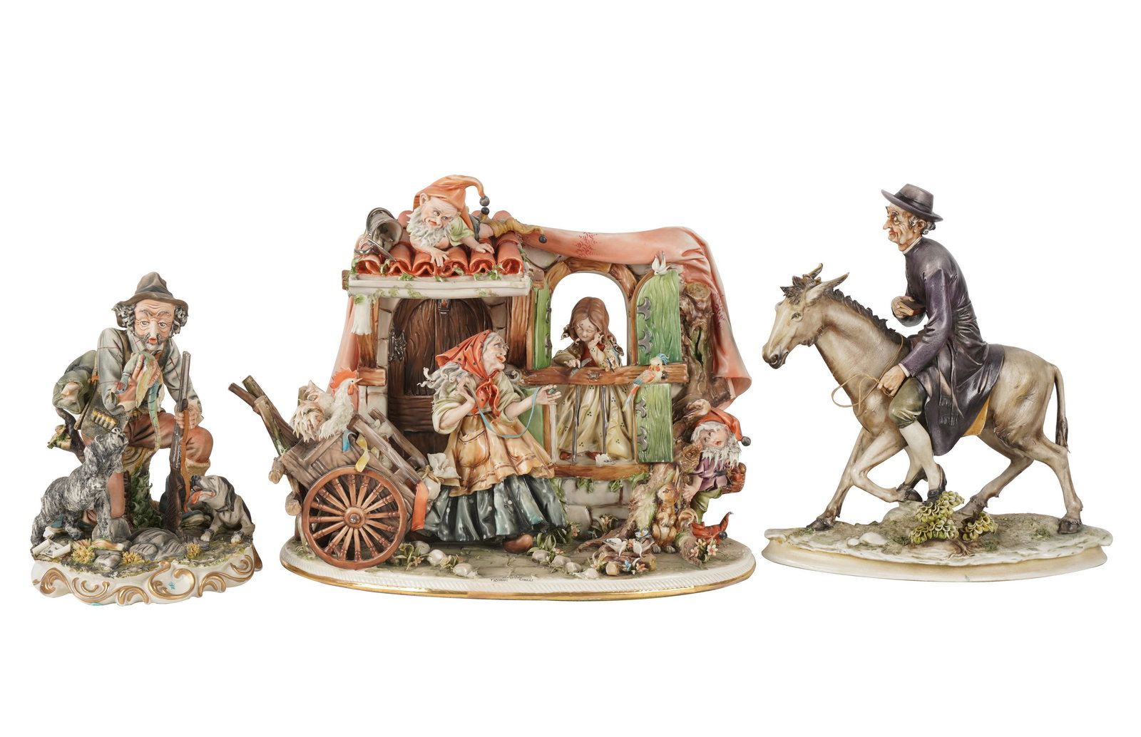 Three Italian Porcelain Figural Groups (1 of 13)