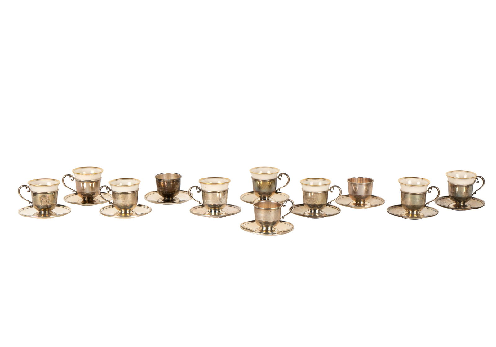 American Sterling and Porcelain Demitasse Set (1 of 12)