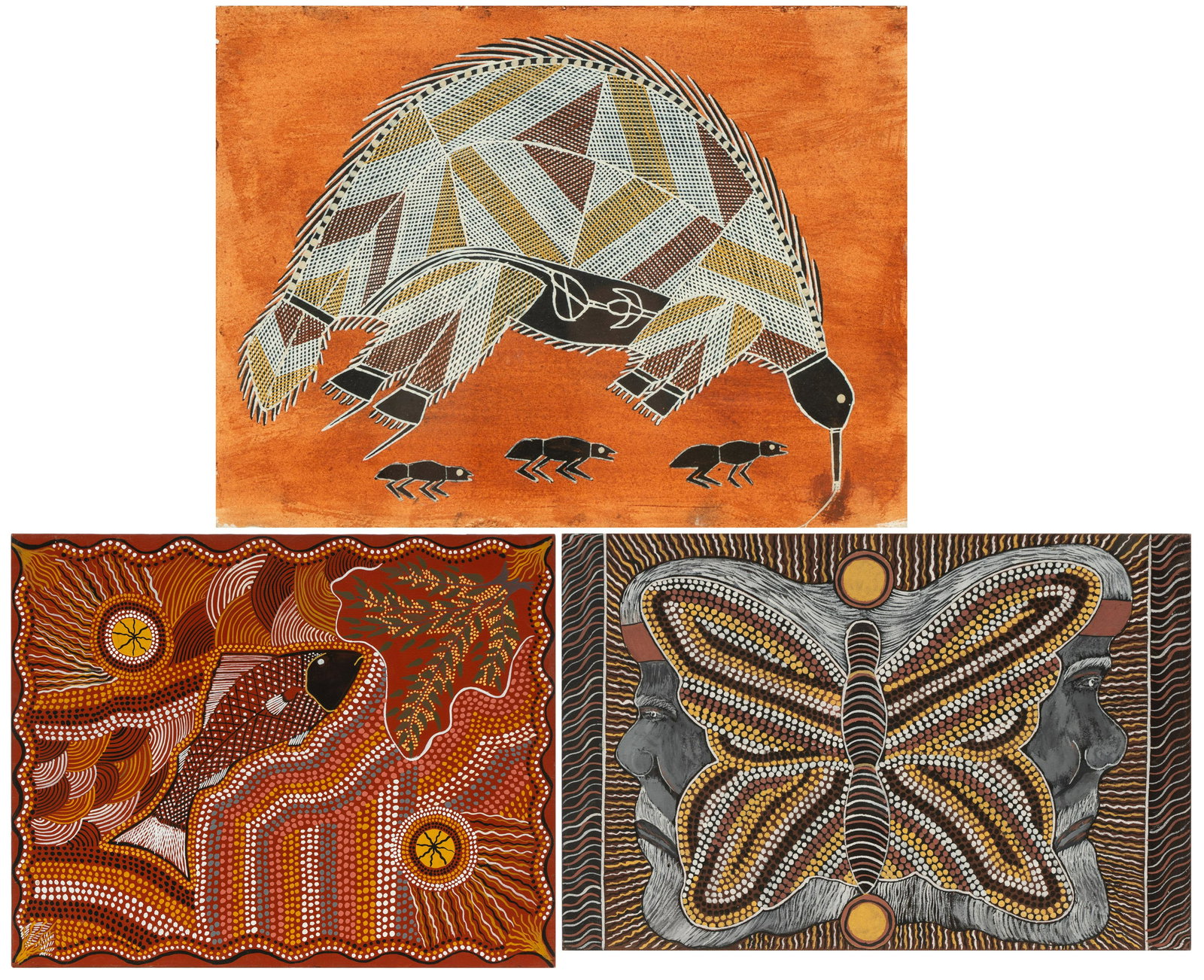 Three Assorted Aboriginal Artworks, Wadeye (Port Keats) and Central Arnhem Land (1 of 16)