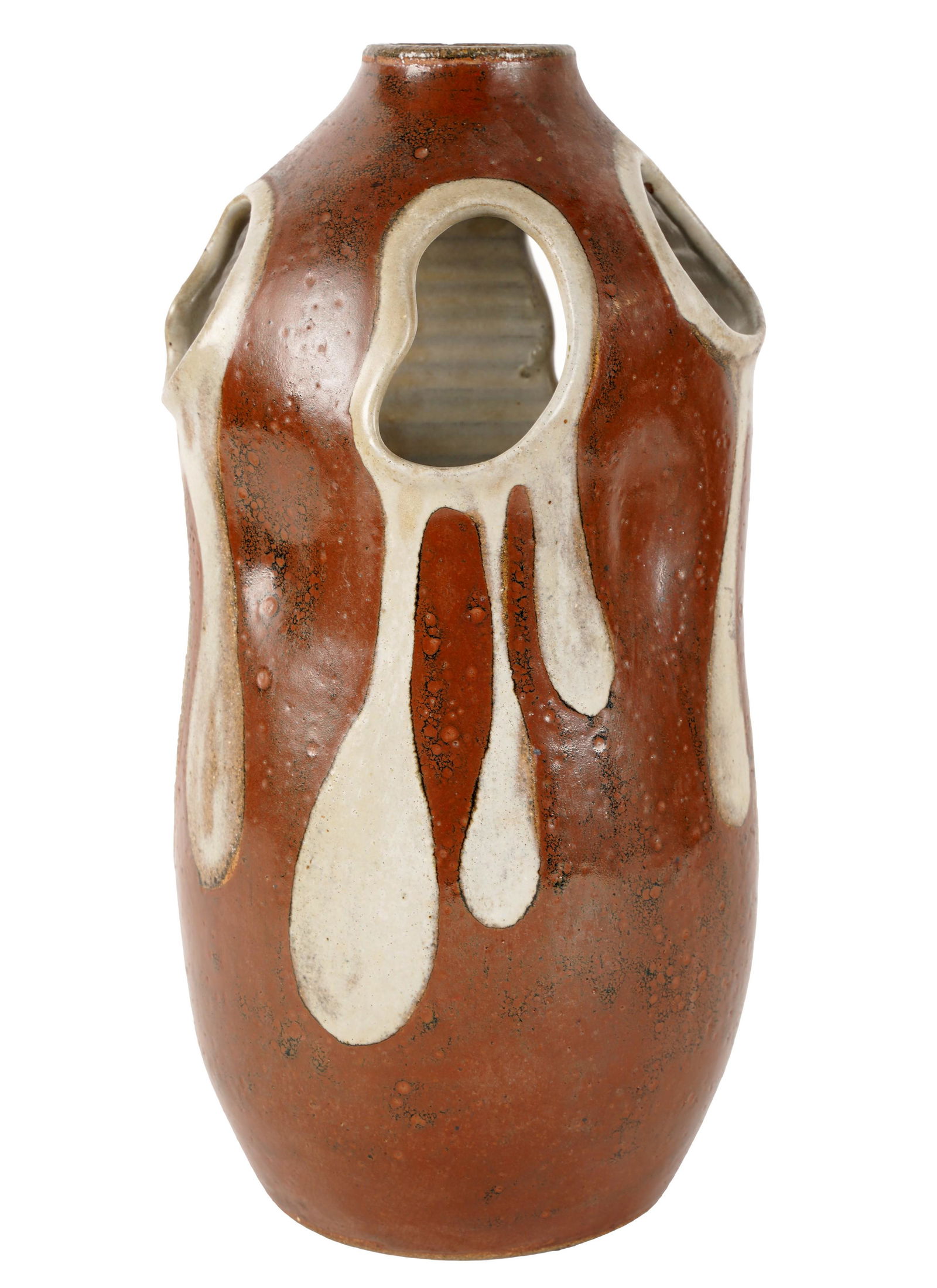 Mid Century Modern-Style Glazed Ceramic Vase (1 of 9)