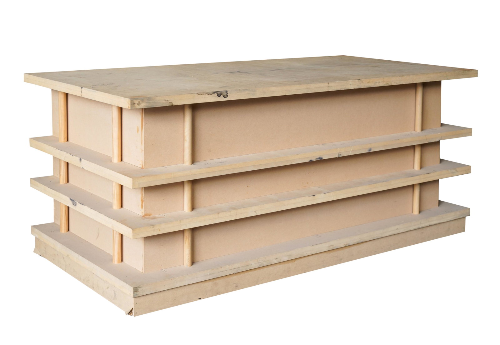 Rose Tarlow Melrose House: Unfinished Wood Desk: with Rose Tarlow Tag 30 x 70 x 36 in. (76.2 x 177.8 x 91.4 cm.)