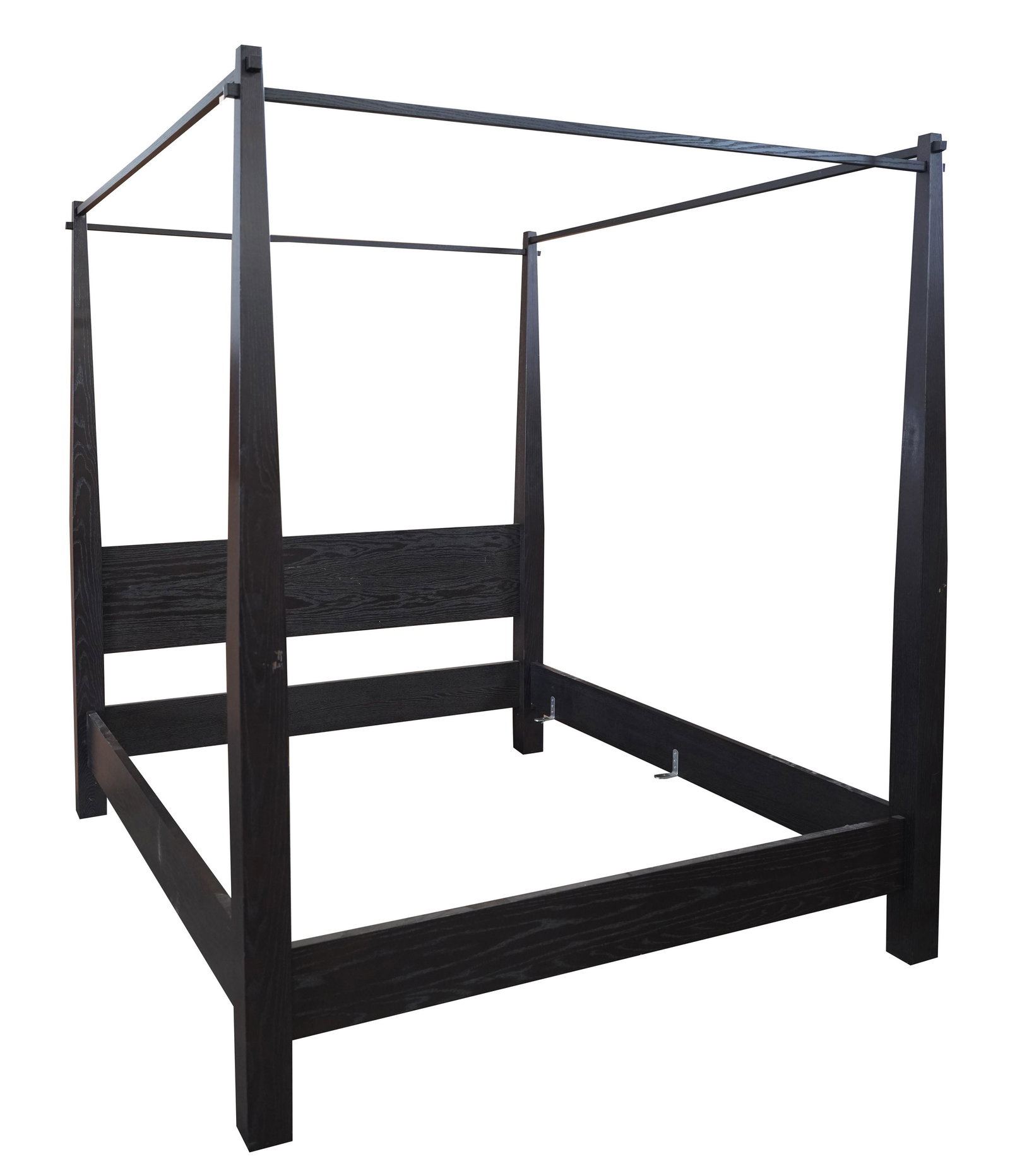 Contemporary Stained Wood Canopy Bed: manufacturer unknown 90 x 79 x 93 in. (228.6 x 200.7 x 236.2 cm.)