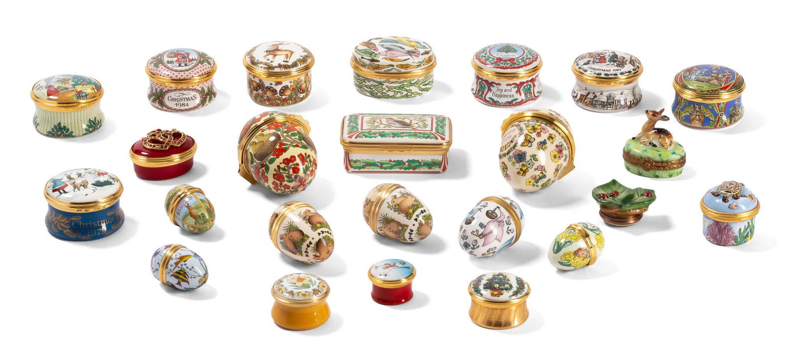Collection of Halcyon Days Porcelain Boxes (1 of 20)