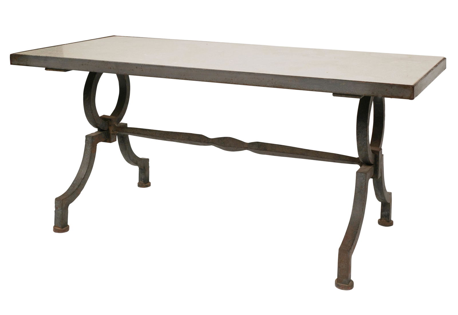 Michael Smith Polished Concrete and Iron Coffee Table (1 of 8)